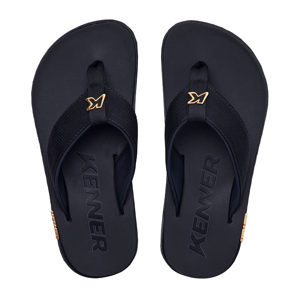 Sandália Kenner Kivah Gold Preto