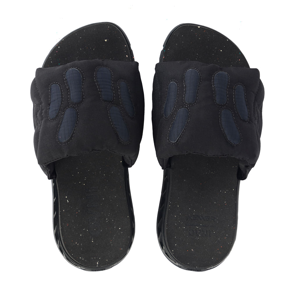 Sandália Kenner Rakka Slide Puffer Ovni Preto