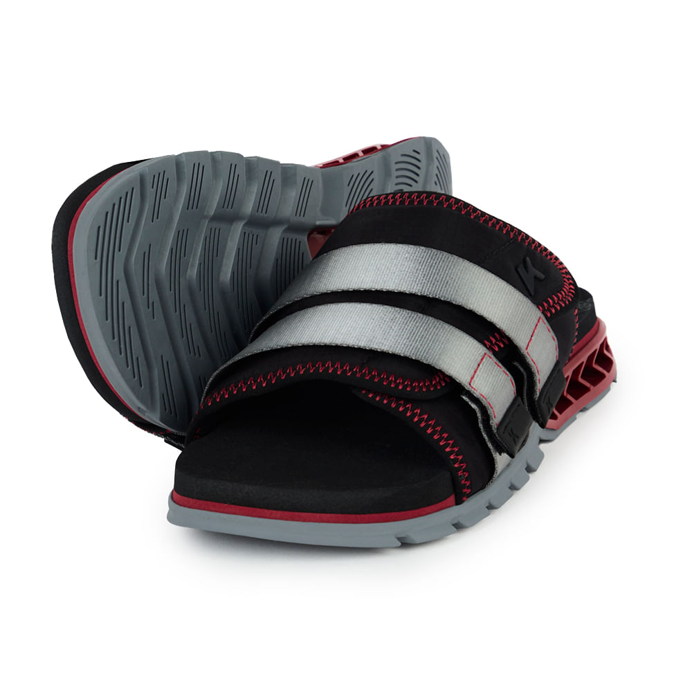 Sandália Kenner Rakka Slide Arahk Cinza