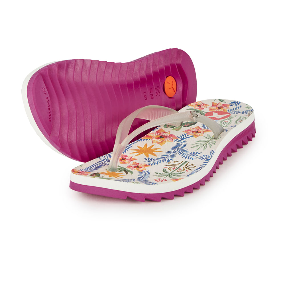 Sandália Kenner Ibiza Floral Rosa