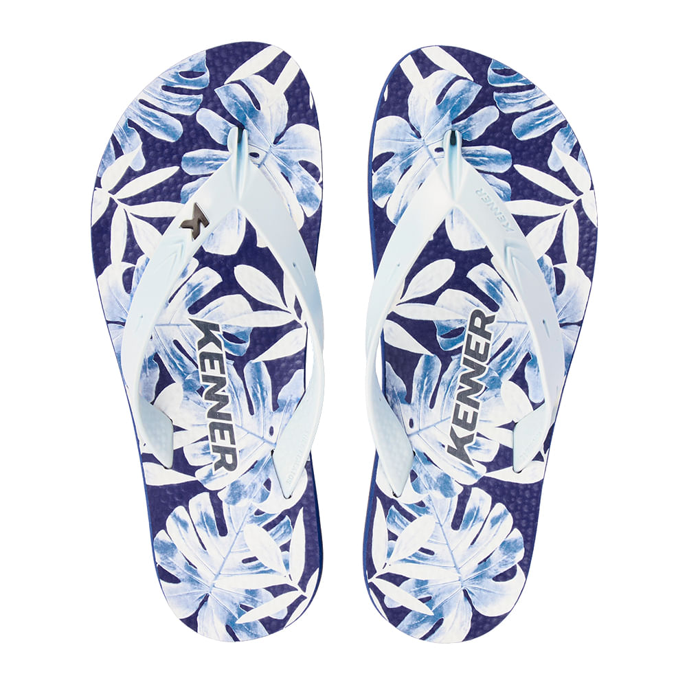 Sandália Kenner Summer Leaf Azul